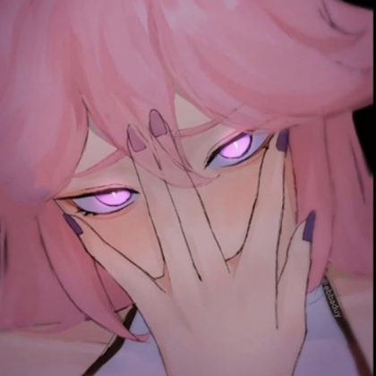 Aesthetic anime girl | Pink | Glow | Magic Roblox decal