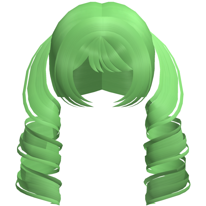 Cute Swirly Long Pigtails (Green)
