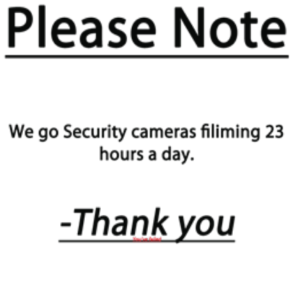 Funny security sign Roblox decal