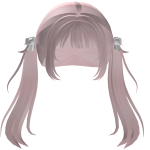 💗 RARE! cutecore long pigtails w/ hairclips pink