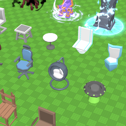 Chairs (x19) - Low Poly