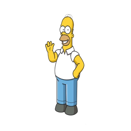 Homer simpson waving