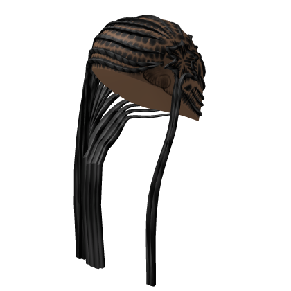 Black Star-Stitched Lemonade Braids Roblox item