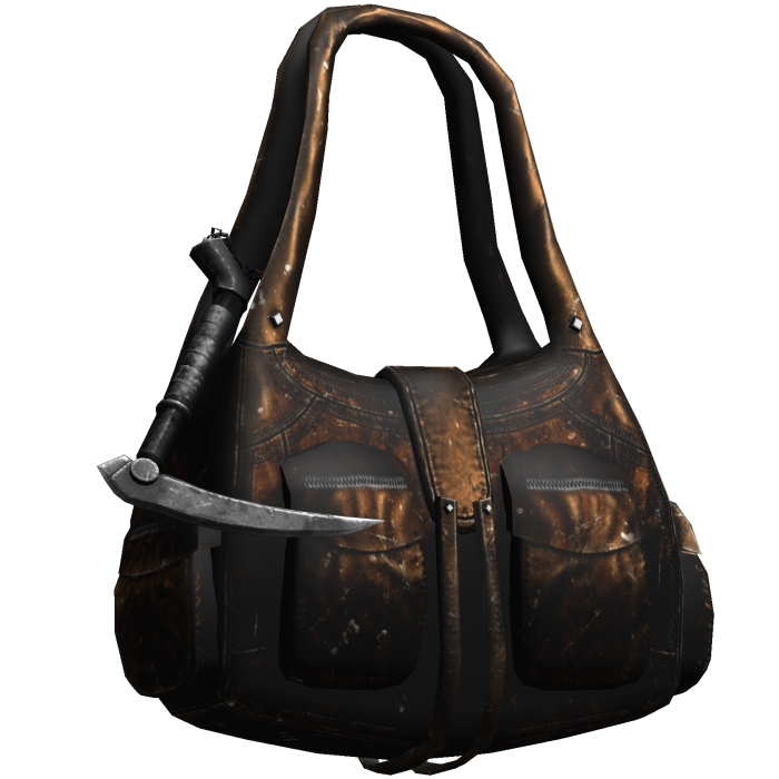 Brown Dirty 3.0 Y2K Cargo Shoulder Bag w/ Scythe