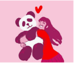 Panda hugs