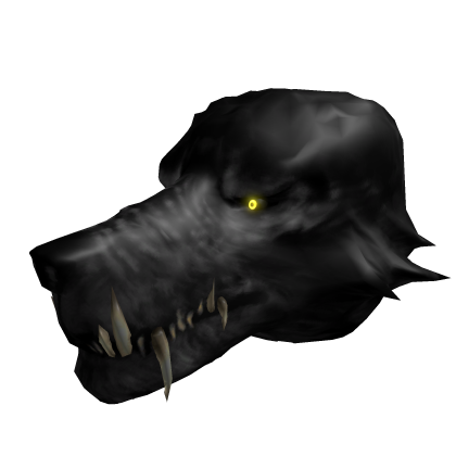GLOWING Emissive Eyes - Werewolf Head - Black Fur