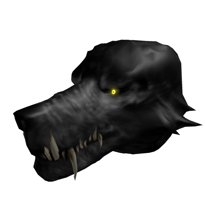GLOWING Emissive Eyes - Werewolf Head - Black Fur