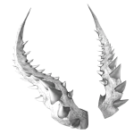 White Ivory Dragon Bone Horns