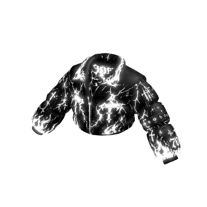 Glow White Emissive Jacket Puffer
