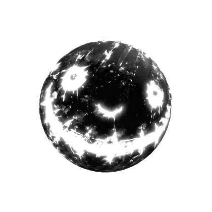 Emissive Glowing White Black Halloween Killer Head