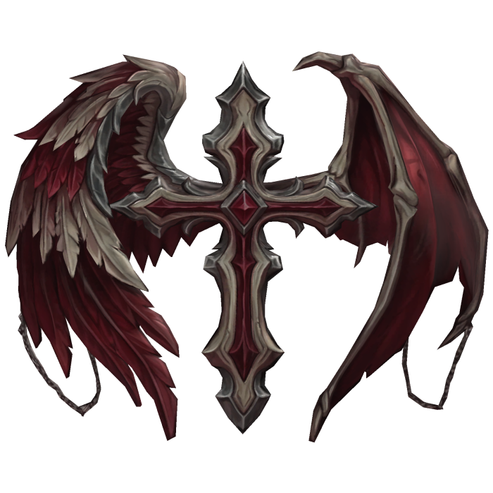 [Red] Angel & Demon Wings Crossed