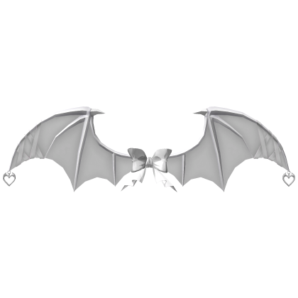 Bat Imp Ribbon Lace Wings - White Angel