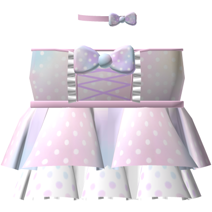 Vestido de muñeca con volantes rosa claro 