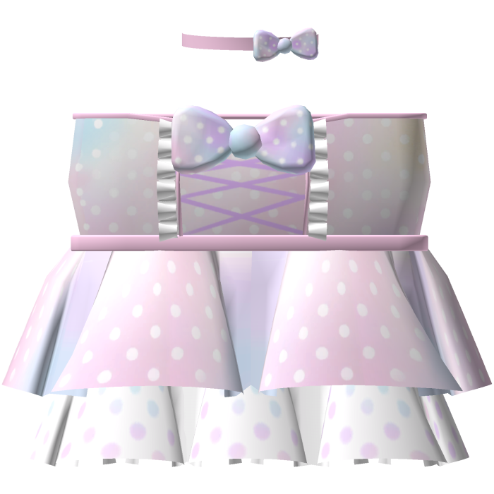 Vestido de muñeca con volantes rosa claro 