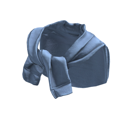 Blue Tied Sweater On Shoulder