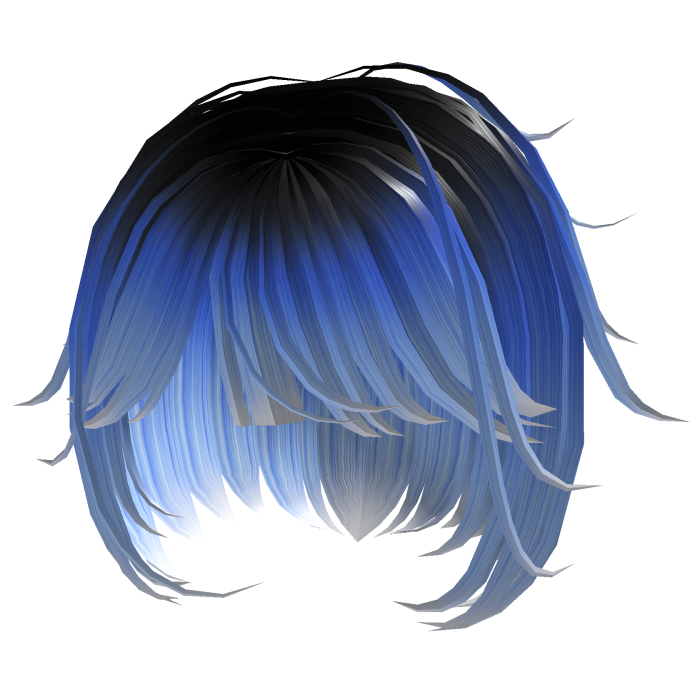Cute Girl Short Bob Hair (Galaxy Blue)