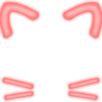 [EMISSIVE] Glowing Red Cute Cat Ear Face Filter