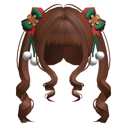 Christmas Bow Ginger Y2K Pigtails Roblox item