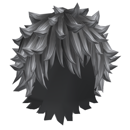 grey fluffy emo hair