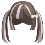 ♡ FREE : kawaii neapolitan pigtails w pink bow