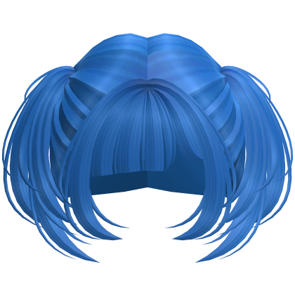 Cute Short Small Kawaii Side Pigtails (Blue)