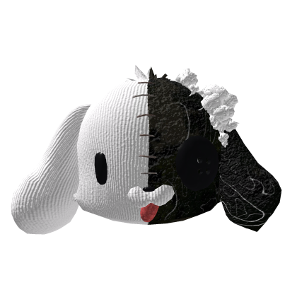 White Corrupt Gothic Patchwork Pup Head
