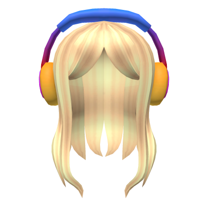 Long Blonde Hair with Headphones thumbnail
