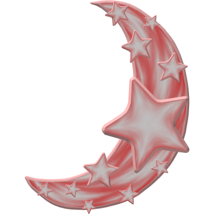 Pink Lunar Companion Crescent Stars Cover (Addon) Roblox item