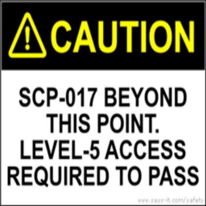 SCP-017 Sign Roblox decal