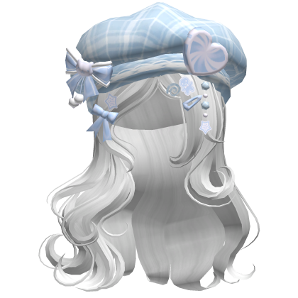 ♡ Christmas Swirls w/ Beret (Blue)