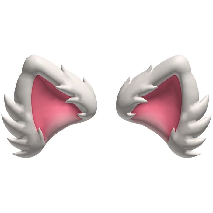 fluffy Cat Ears in White
