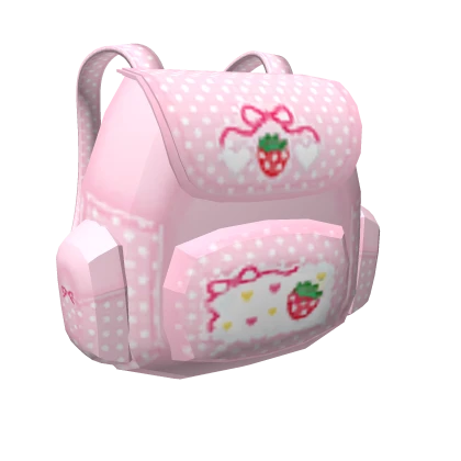 🍓 Cute Pink Strawberry Backpack 3.0 Roblox item thumbnail