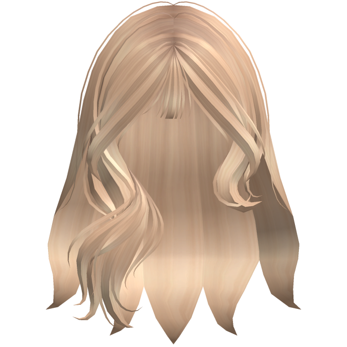 Soft Peach Blonde Wavy Hair
