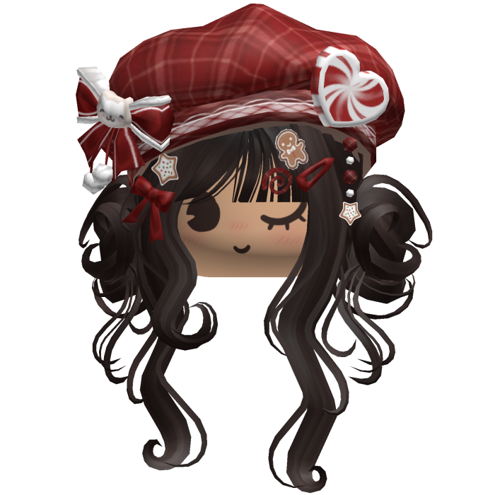 ♡ Christmas Swirly Wispy Buns (Dark Brown)