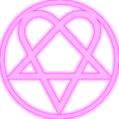 EMISSIVE⛧glowing heartagram forehead sigil in pink Roblox item