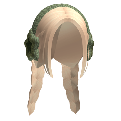 blonde braids star earmuffs hair Roblox item