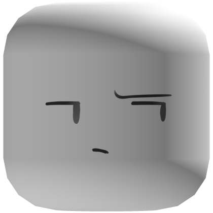 ♡ white cute confuzzled ‘err…’ face mask ♡ Roblox item