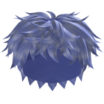 Blue Messy Hair