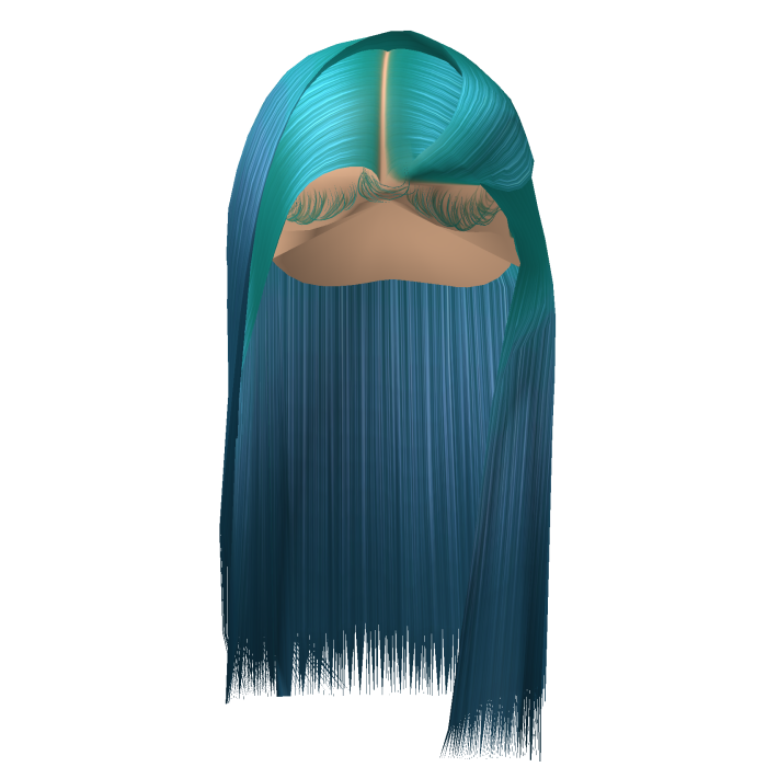 Straight Middle Part Flip Over | Teal