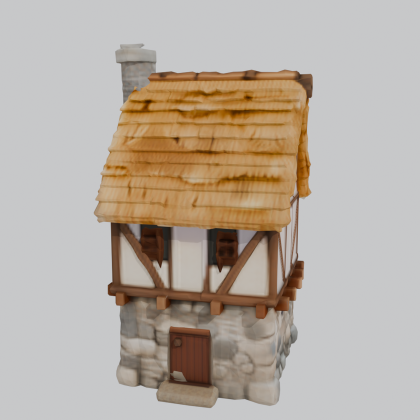 Medieval Village Pack 40 House Tavern Church Barn