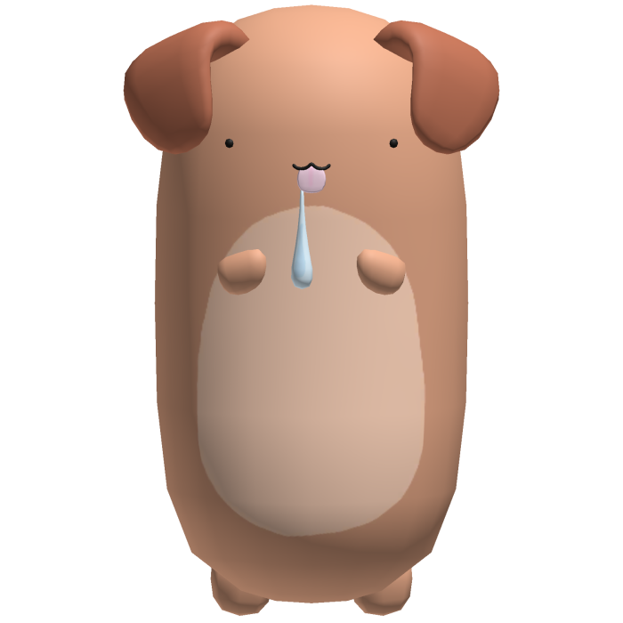  ♡ ꒰ brown holdable chubby bean dog ꒱ ♡