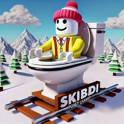 Cart ride into skibi toilet