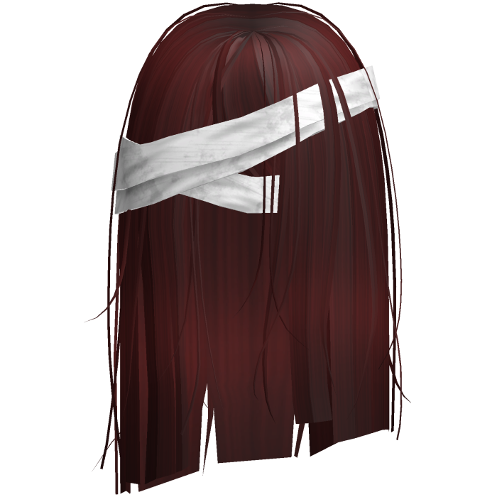 Horror Red Short Hair w White Bandages