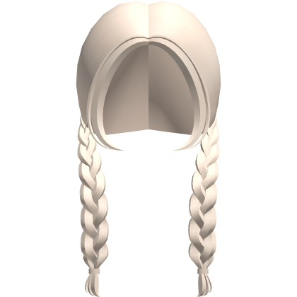 ♡ cute low long double braids in pastel blonde Roblox item