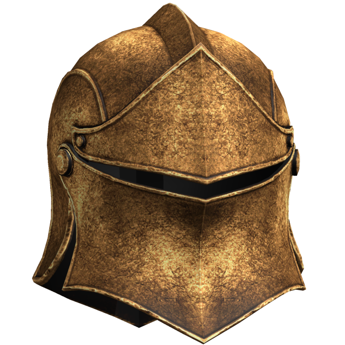 Gold Medieval Knight Helmet