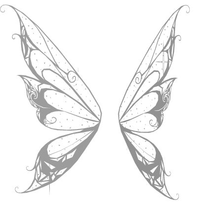 Glowing Emissive Fantasy Butterfly White Wings