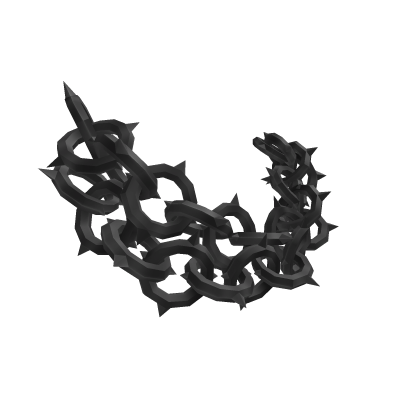 Black Matte Spiked Chrome Chain [LEFT] Roblox item