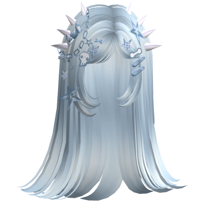 ♡ Scene Spiky Straight Hair (Pastel Blue)