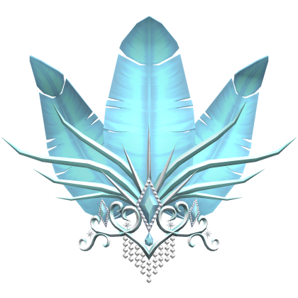 Majestic Light Blue Showgirl Feather Headdress
