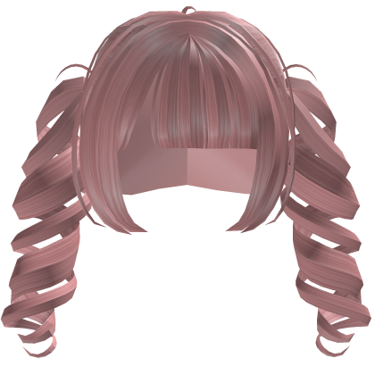 sweet adorable doll curly pigtails hair [pink] Roblox item